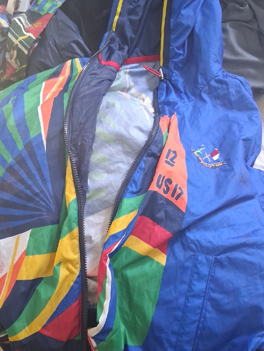 Polo Ralph Lauren Newport Vintage Windbreaker Jacket with Multicolor Panels
